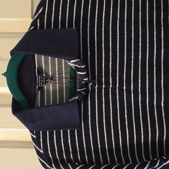 BEN SHERMAN BRAND MEN'S BLUE SHORT SLEEVE STRIPED 2 BUTTON POLO SIZE SMALL - Picture 1 of 16